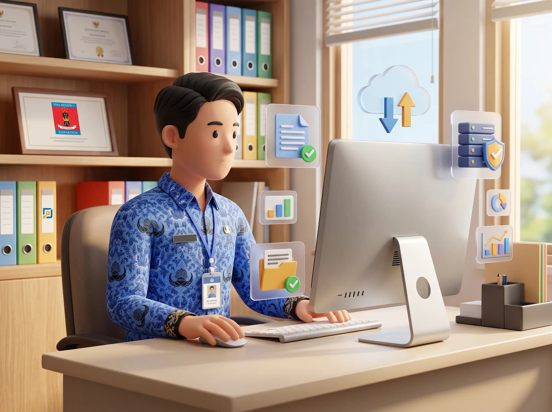 Ilustrasi sistem Dapodik SMAN 1 Samarinda
